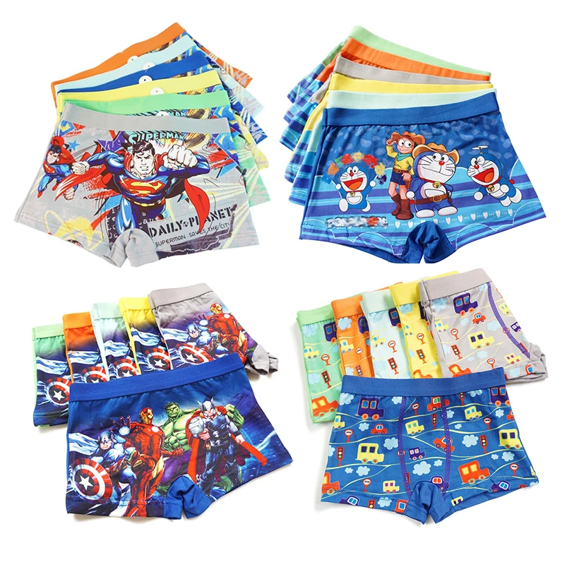 4 шт./лот автомобили нижнее белье для маленьких мальчиков детские трусы-брифы