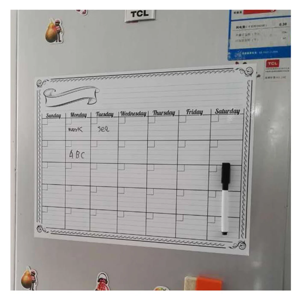 

Weekly Multi-Purpose Magnetic Refrigerator Dry Erase Board