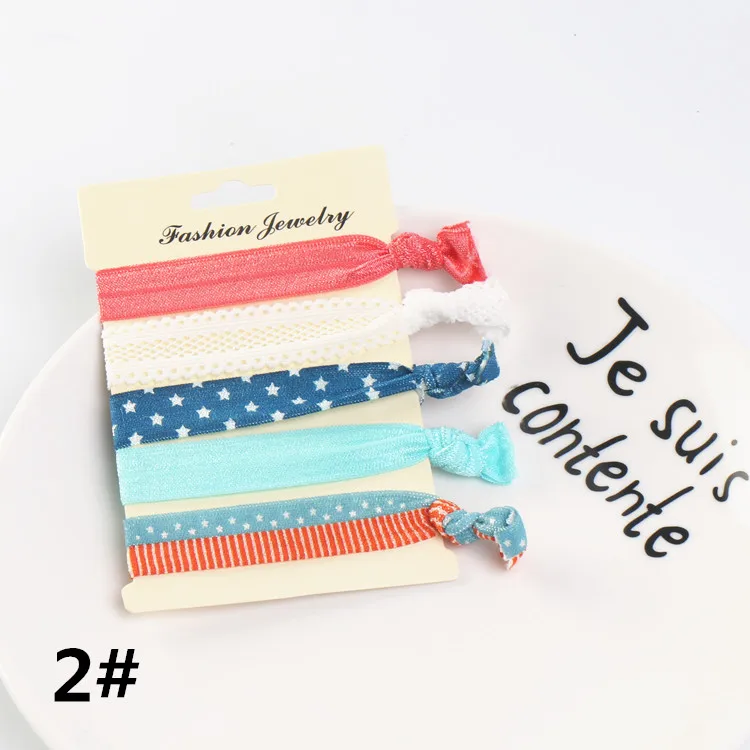 JCZ007-2 30 шт./60 шт./партия женские модные резинки для волос ярких цветов с принтом в Корейском стиле без коробки - Цвет: JCZ007-2