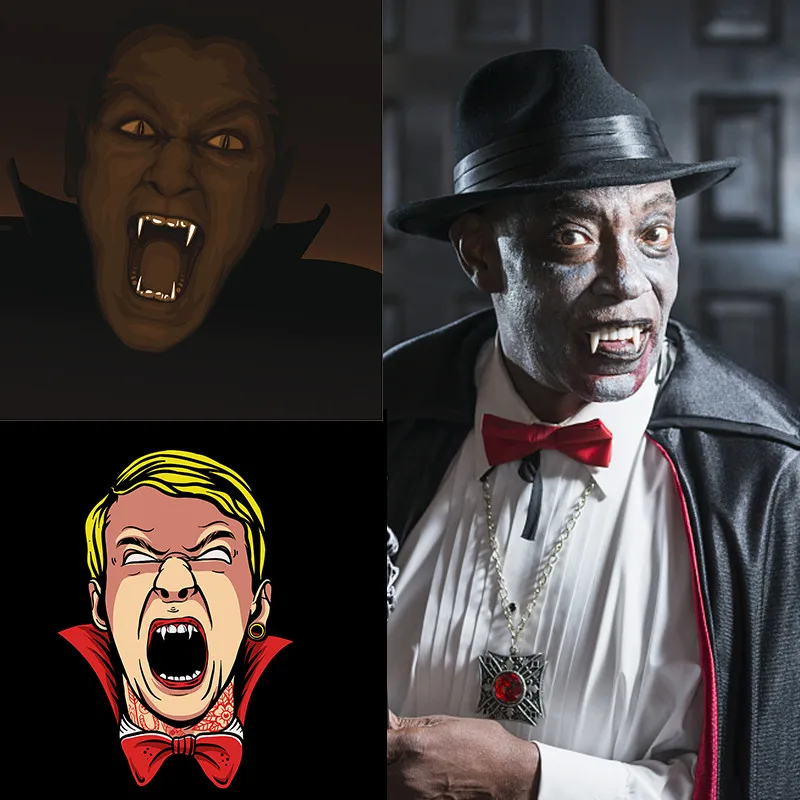 

Искусственные Зубы вампира 13/15/17/19 мм для косплея на Хэллоуин, смола, маскарад, косплей, макияж, Смешные протезы, инструменты, забавная игрушк...