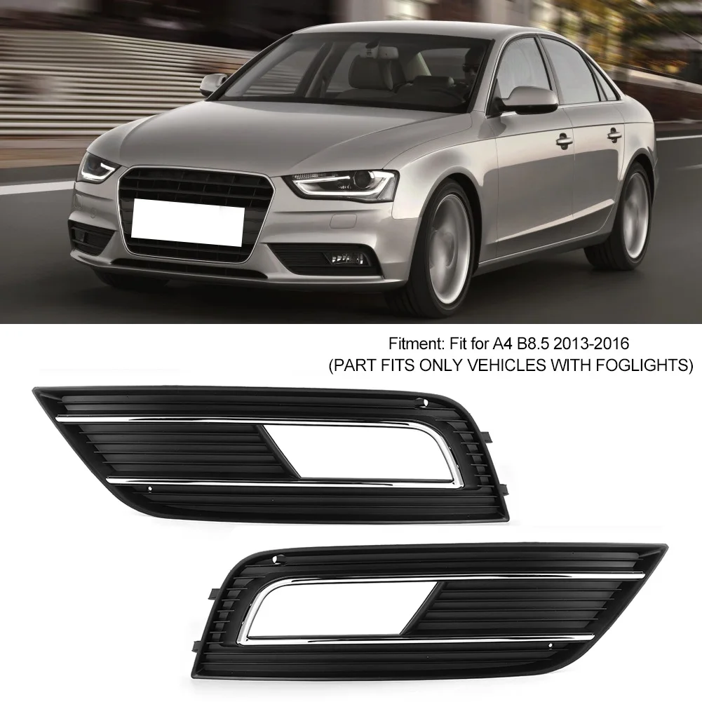 

1 пара левый правый противотуманный фонарь 8KD807682B 8KD807681B Подходит для Audi A4 B8.5 2013 2014 2015 2016 автомобильный Стайлинг противотуманная фара решетка