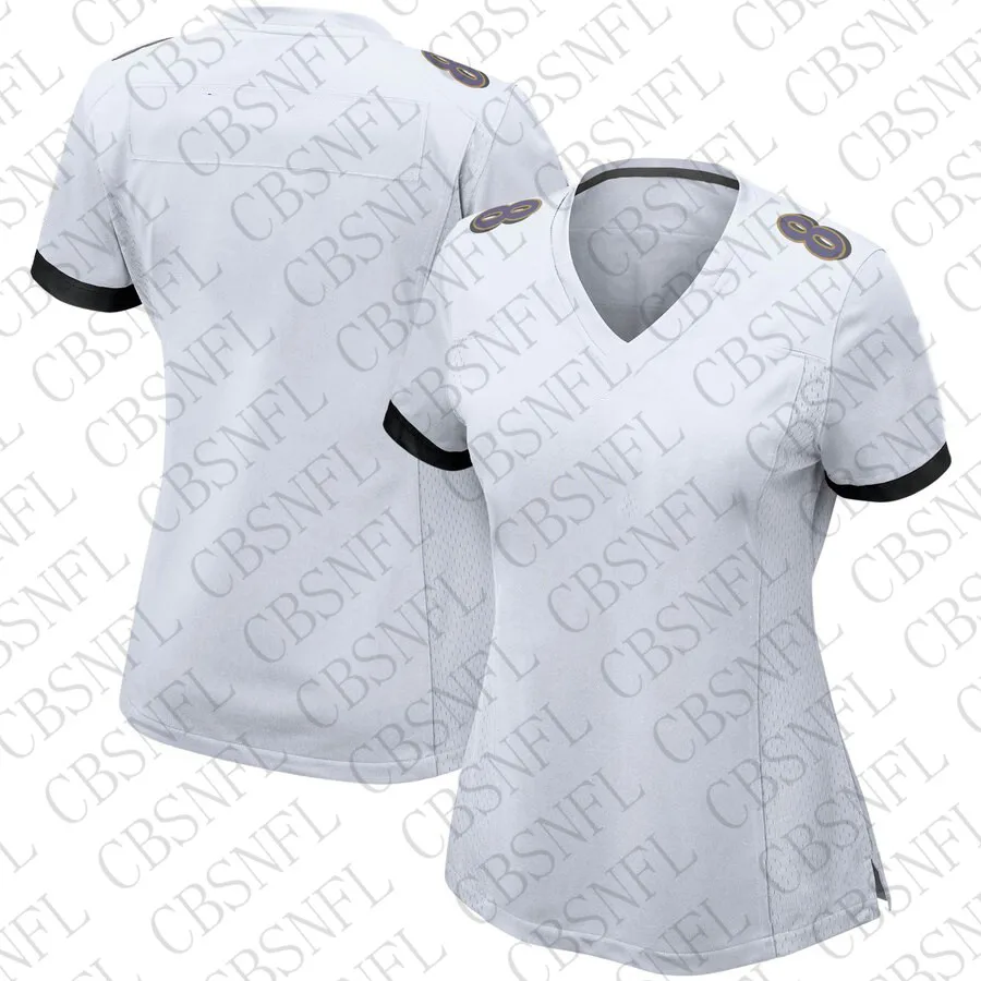 Женская футболка Baltimore Jersey Lamar Jackson 8 Steve Smith Sr. 89 американская футбольная игра Earl