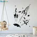 Ракета Космос детская комната настенная наклейка для детской комнаты фотообои съемные стены YT5508