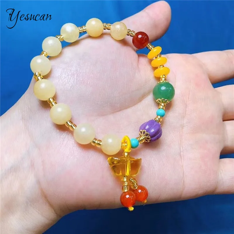 Женские браслеты с бусинами разных цветов модные ювелирные изделия браслет