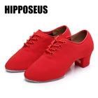 Hipposeus универсальные танцевальные-обувь для бальных латиноамериканских танцев для мужчин и женщин; Для девочек; Детская одежда в стиле джаз Танго танцевальные туфли для сальсы холстискусственная кожа; Кроссовки