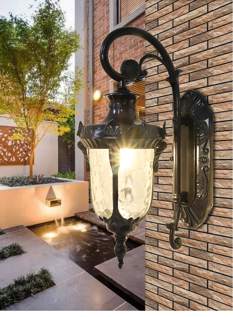 Европейский стиль ретро открытый водонепроницаемый светодиодный настенный