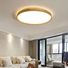 Современные светодиодсветодиодный потолочные светильники ручной вязки в скандинавском стиле высотой 5 см, ультратонкие деревянные потолочные светильники для гостиной, спальни, столовой, фойе