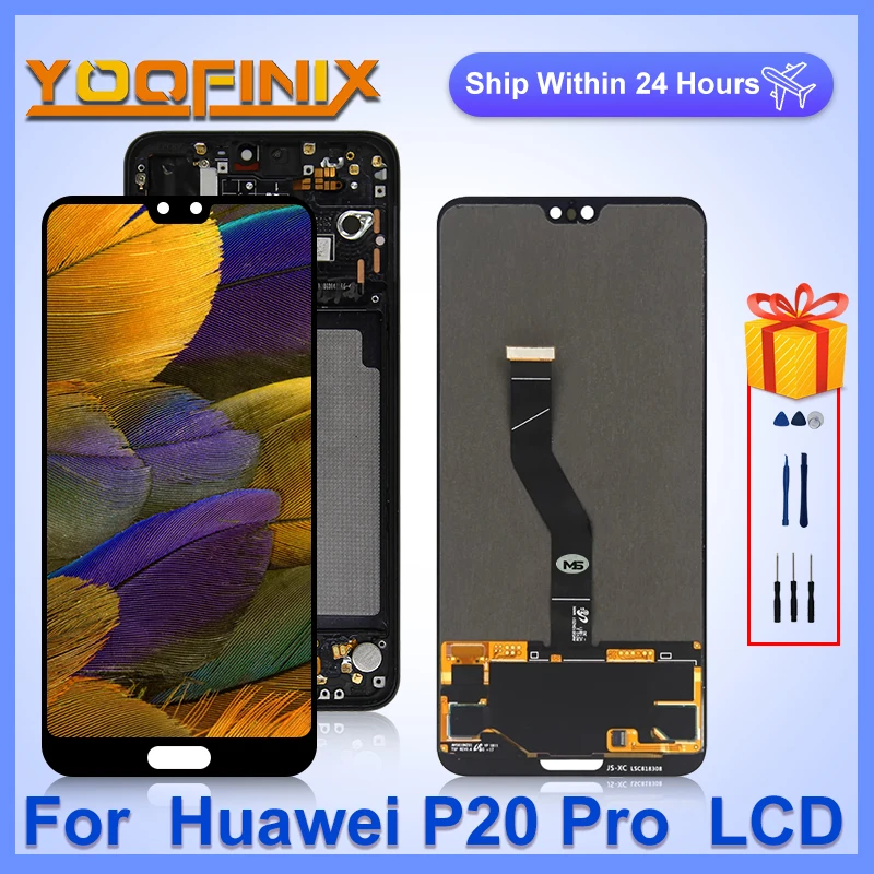 

ЖК-дисплей 6,1 дюйма для Huawei P20 Pro, дигитайзер в сборе, сменная деталь для Huawei P20 Pro, дисплей детской яркости, ЖК-дисплей