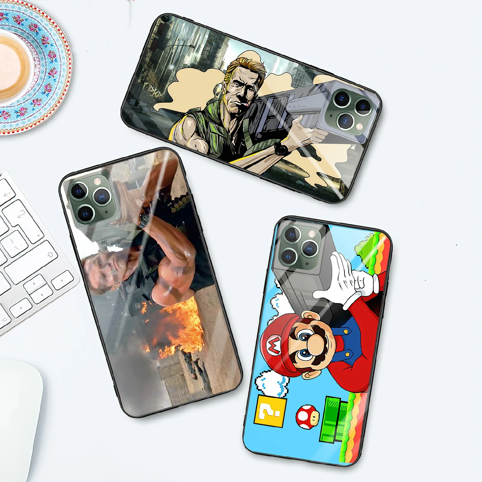Для apple iPhone 11 Pro Max Commando 1985 пленка Arnold Schwarzenegger meme закаленное стекло Мягкий