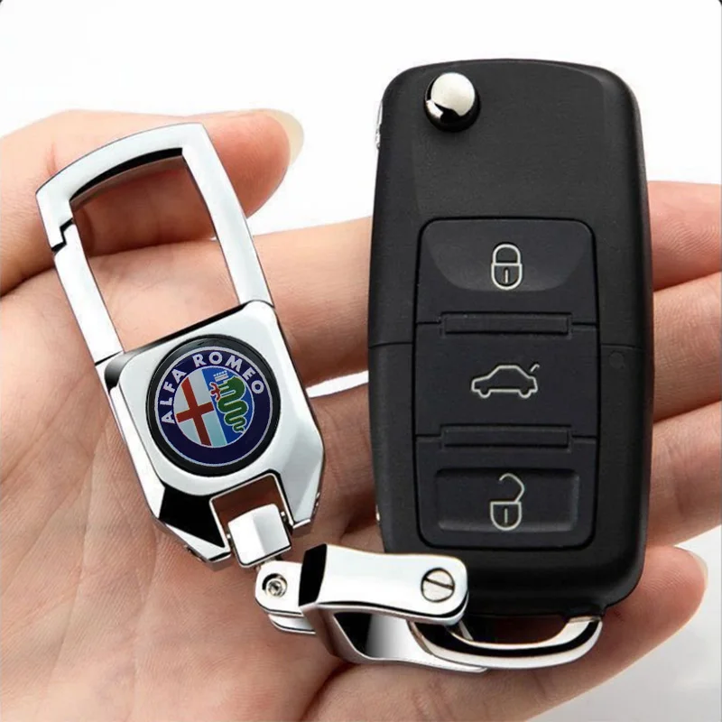 

100% Brand New Car Keychain Key ring For Alfa Romeo 166 164 147 156 159 Giulietta Giulia Mito Stelvio Brera 4C GT Car Accessorie