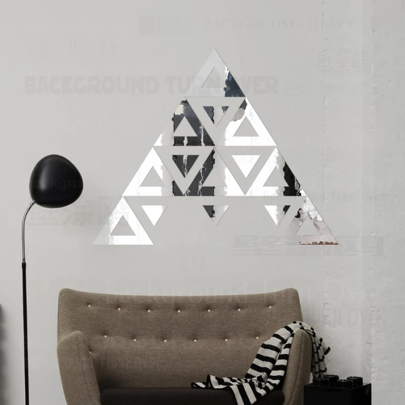 Зеркальные наклейки настенные украшение для комнаты декор ванной 3D полые