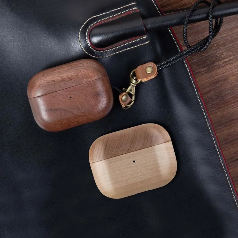 Ретро роскошный деревянный защитный чехол для Airpods 1 2 беспроводные bluetooth наушники