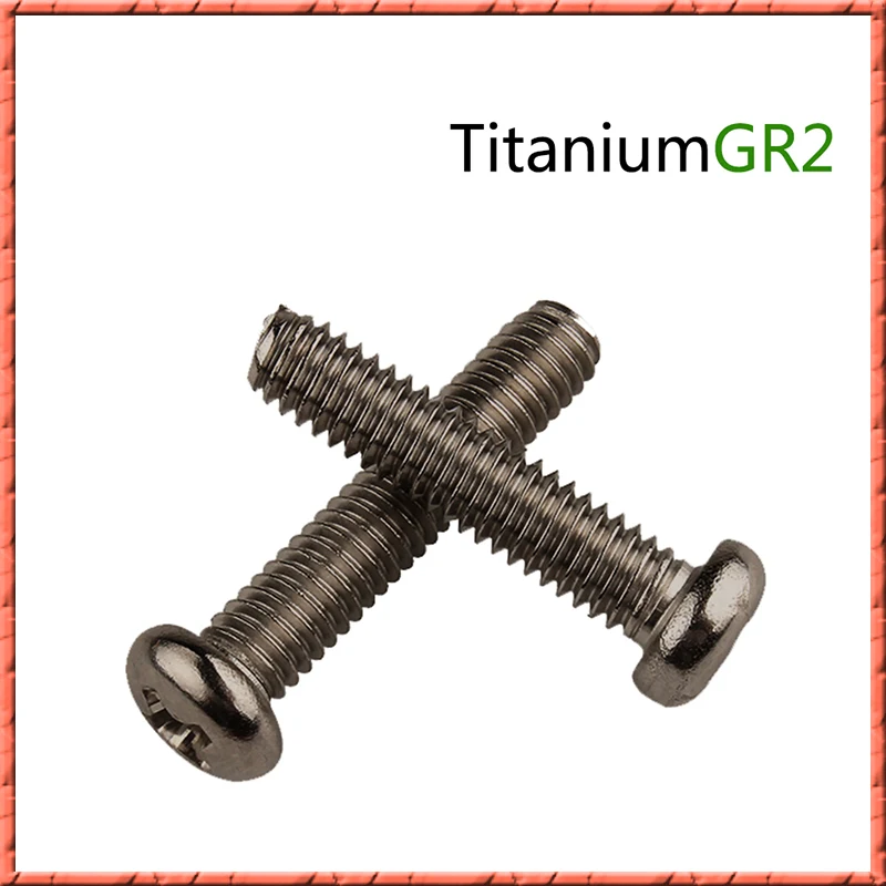 50 шт./лот чистый titanium M1/M1.2/M1.4/M1.6 DIN7985 полукруглой потайной головкой и