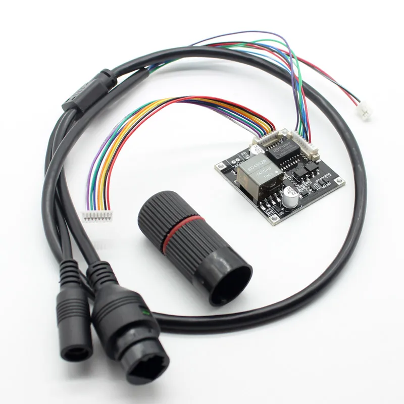 Плата POE, 12 В, IEEE802.3af/at, совместимая с Сетевой IP-камерой видеонаблюдения, 8 контактов, с кабелем poe