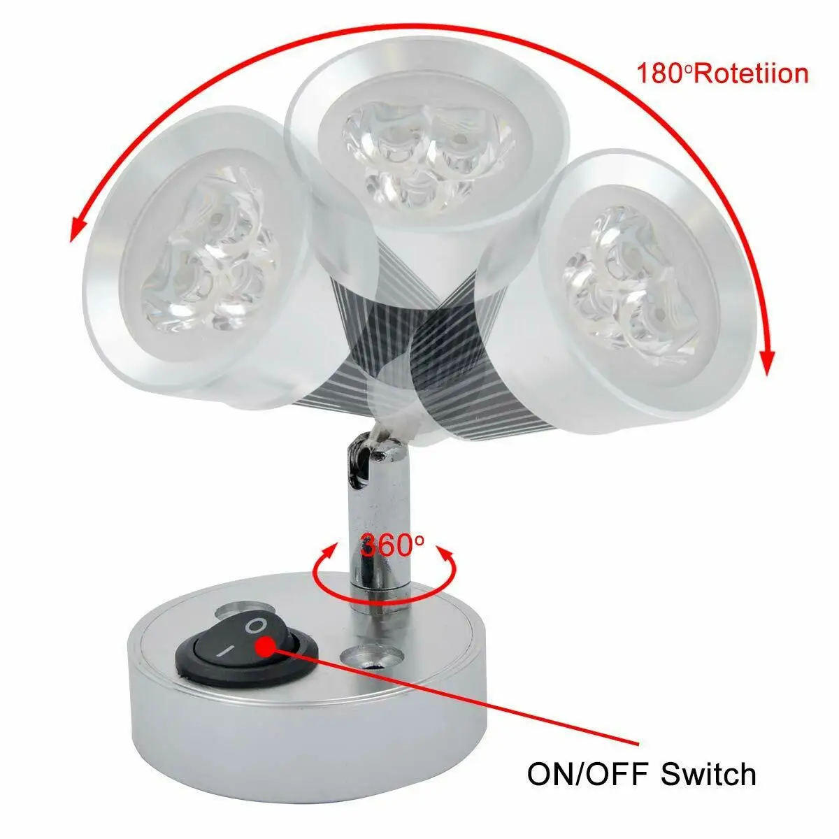 12V на колесах чтение светильник Настенный белый светодиодный 6000K кемпер прицеп