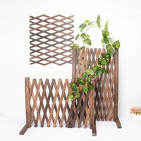 garden fence decoration telescopic fence door plate anticorrosion wood mesh cafe courtyard plant climbing grid partition