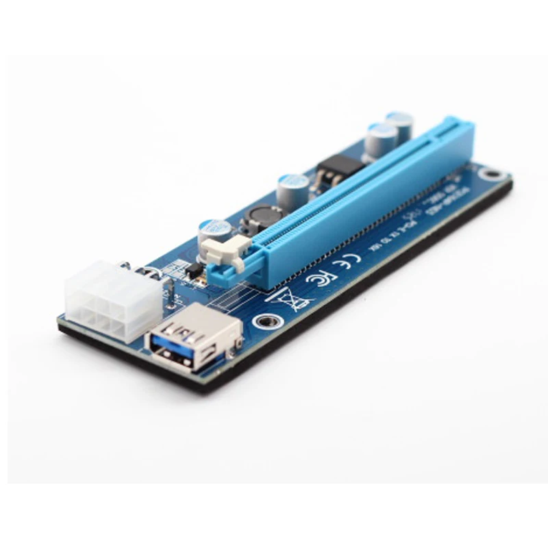 

8Pin Power Supply PCI-E Riser Card PCIe PCI Express 1x to 16x USB 3.0 Data Cable SATA to 8Pin Power for BTC Miner Machine Mining