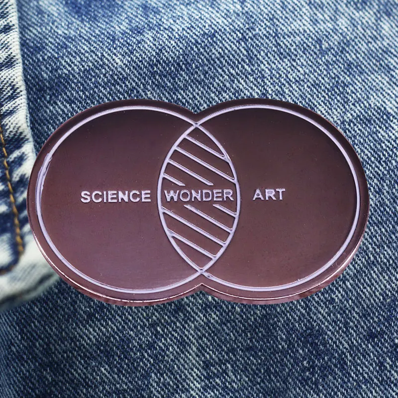 Научные сомнения искусство белая простая линия брошь оригинальный значок на лацкан джинсовая куртка рюкзак заколка подарки друзьям и поклонникам