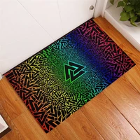 viking valknut rainbow 3d all over printed doormat non slip door floor mats decor porch doormat