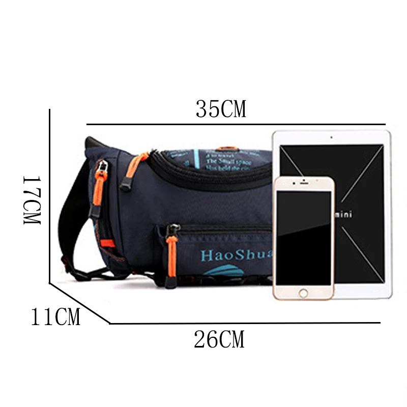 

Multifunctional Waist Bag Men's Shoulder Diagonal Bag Waterproof Chest Bag Sports Mountaineering Large-Capacity Fanny Belt Bag