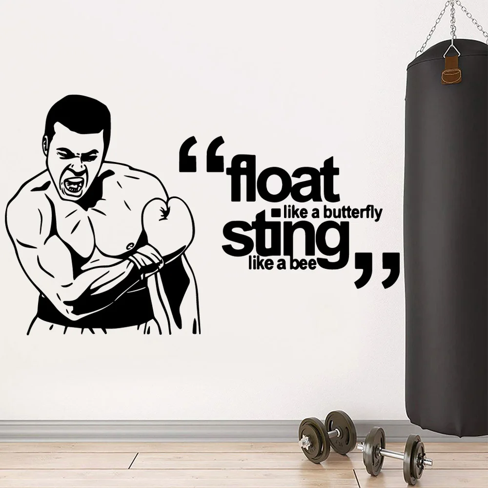

Diy Decal Boxing Fitness Vinyl Wall Sticker For Gym Room Wall Decals Wallpaper Stickers vinilo fitness
