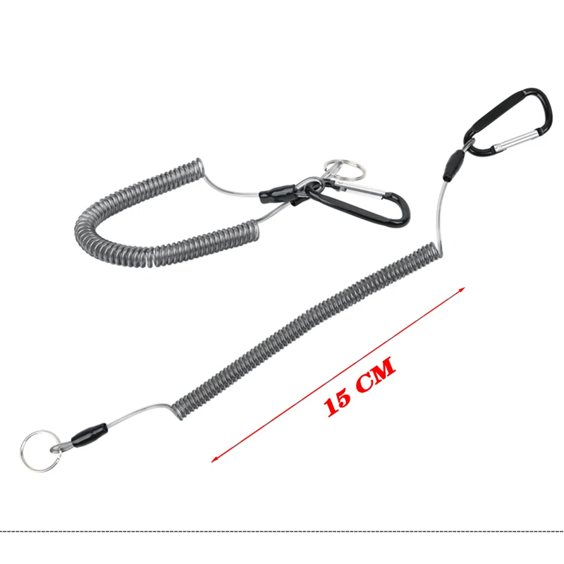 Карабин веревка с защитой от потери подвесной шнур для рыбы 6 цветов|Рыболовные