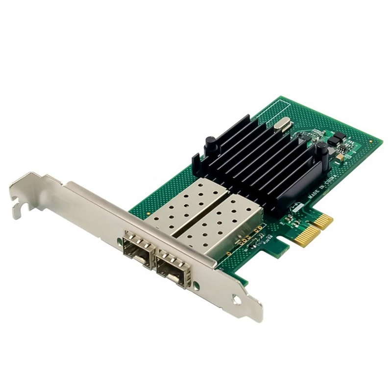 

Gigabit Fiber Server Network Card I350AM2 PCI-E X1 Dual Optical Port SFP LC Compatible Single/Multimode