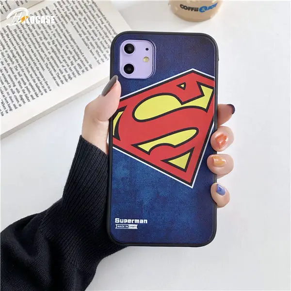 superman 2 Мягкий ТПУ чехол для iPhone11 pro max XS MAX 7 8 6 6s Plus XR 10X Супермен Бэтмен Marvel чехол для телефона samsung S8 S9 Plus Note8 9 - Цвет: superman 2