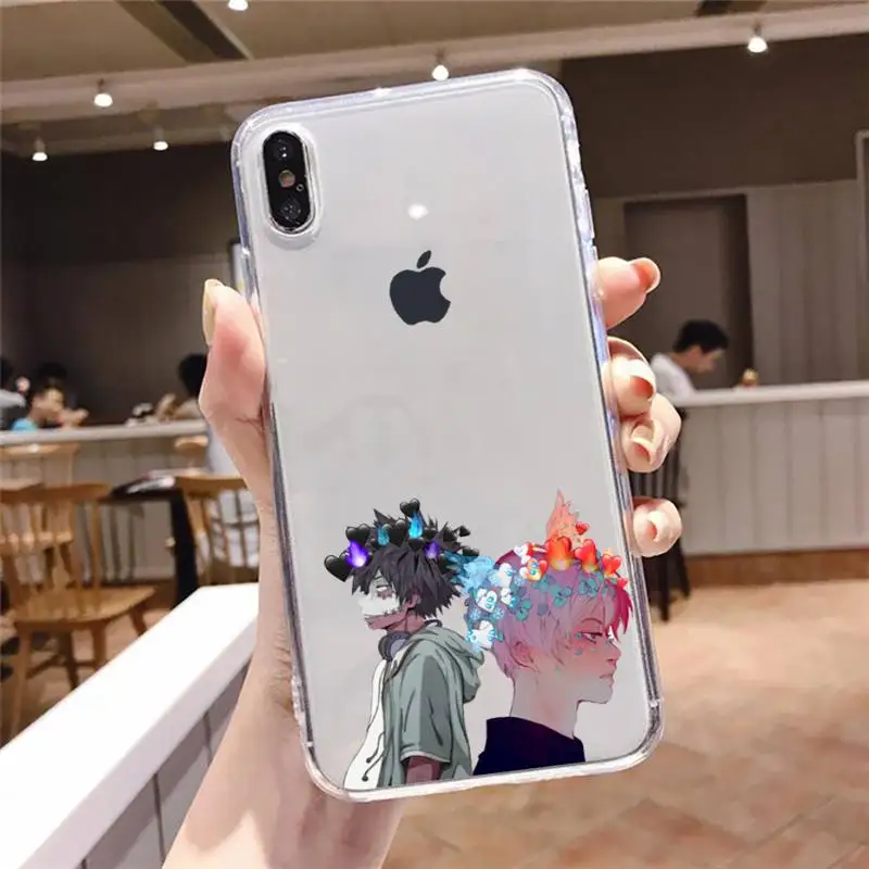 

My hero academia Phone Case Transparent soft For iphone 5 5s 5c se 6 6s 7 8 11 12 plus mini x xs xr pro max