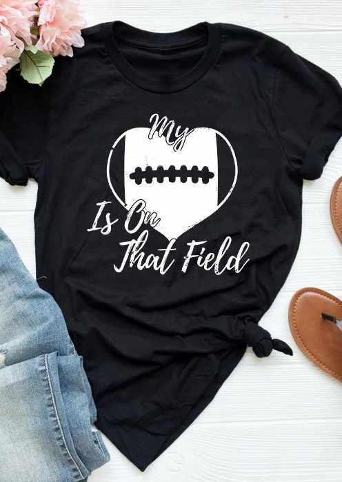 

Мое сердце на этой области Футбольная Футболка Забавный Графический Женская мода футболки Гранж tumblr повседневные подарки для девочек Цита...