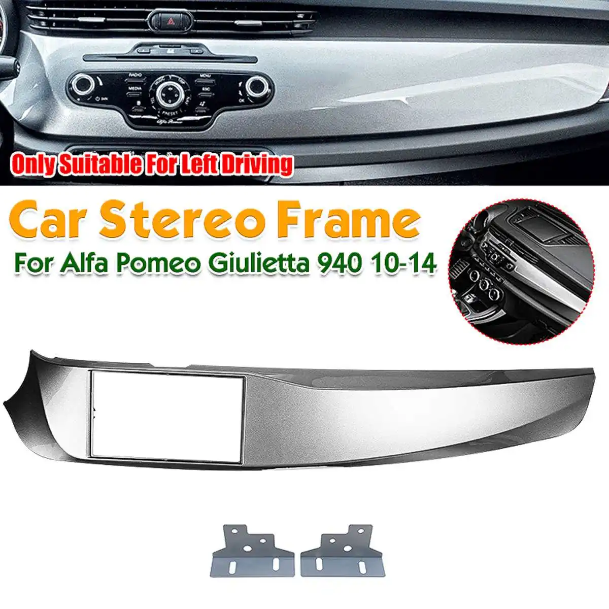 2DIN автомобильный CD/DVD стерео рамка переходная Накладка для Alfa Romeo Giulietta 940 2010- 173*98/178*100/178*102 мм Монтажная отделка панели Faci
