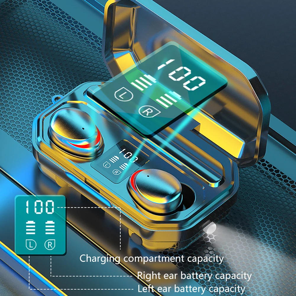 TWS M15 Bluetooth V5.0 наушники беспроводные с микрофоном спортивная водонепроницаемая
