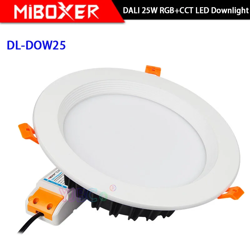 Miboxer 25 Вт DALI RGB + CCT светодиодный светильник с регулируемой яркостью потолочный