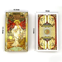 golden art nouveau tarot board game toys oracle divination prophet prophecy card poker gift prediction oracle