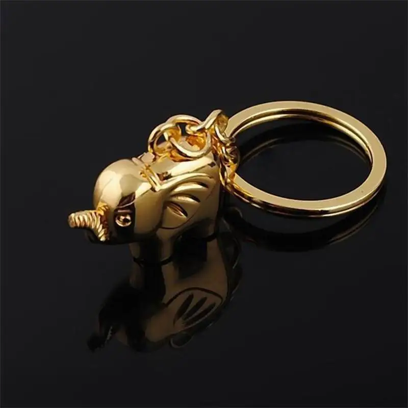 

Car Keychain Elephant Metal Keychain Creative Key Holder Key Chain Metal Key Ring Keyring Auto Accessories