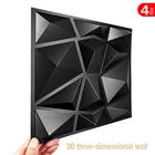 4 шт. 30 см Декоративные 3D настенные панели s, алмазный дизайн, 3d наклейки на стену, Настенные обои, настенные панели, форма, Водонепроницаемая Ванная комната, кухня