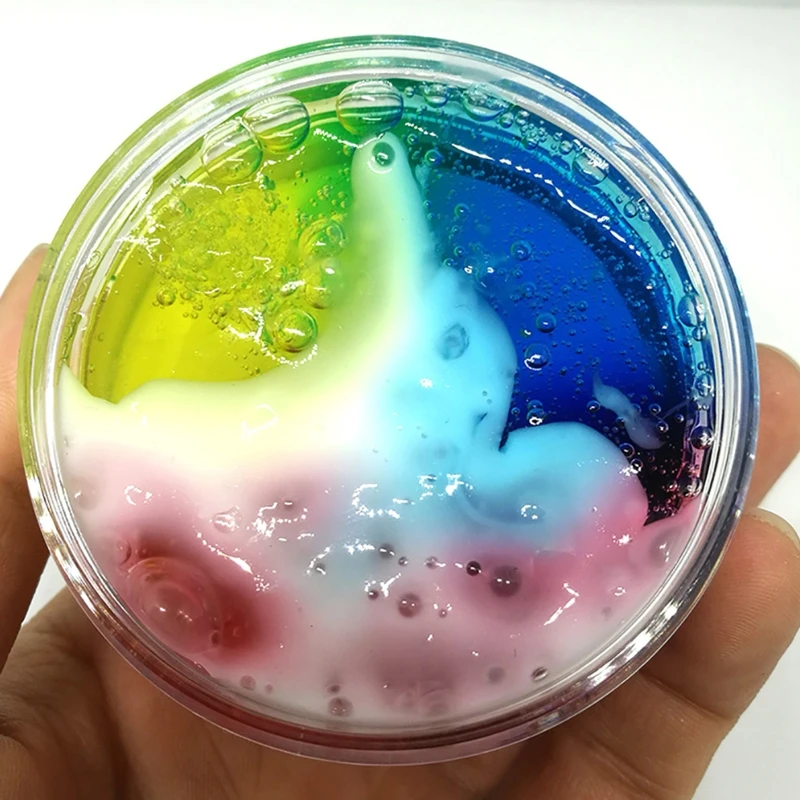 

Colorful Cloud Clay Filler Clear Slime Box Toys for Children Crystal Slime 23GD