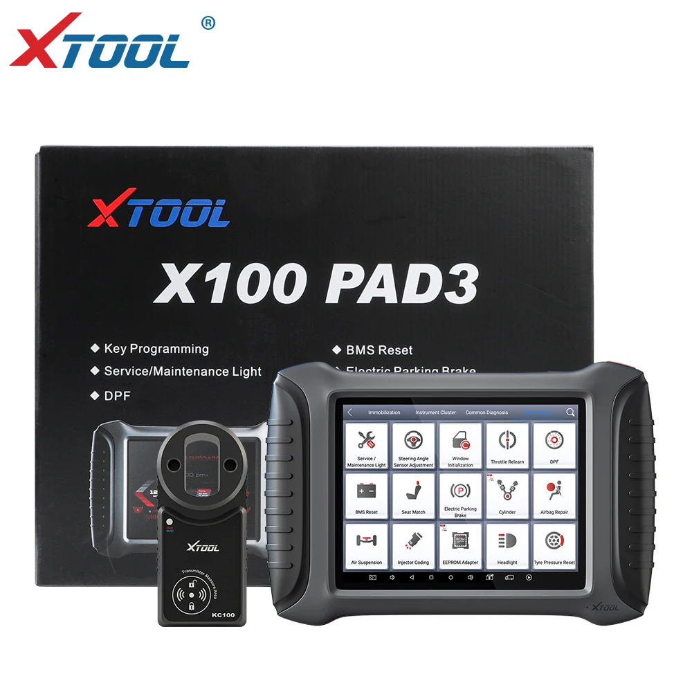 XTOOL X100 PAD3 с KC501 OBD2 ключ программист чипы для Benz Инфракрасный чтение ECU