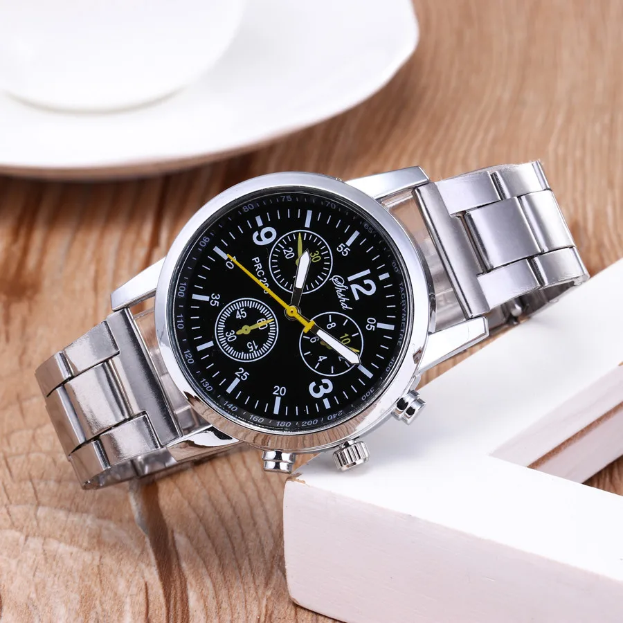

Hook Buckle Men's Quartz Wristwatches Round Stainless Steel Watch Watch For Men Luxury Casual Classic Montres Quartz #2021