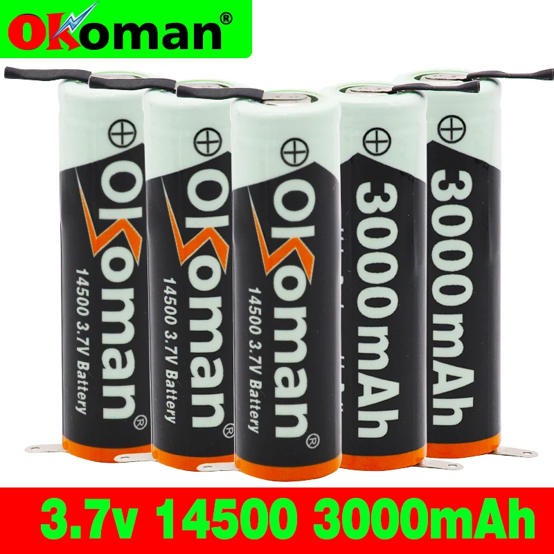 3 7 V 3000mAh 14500 литиевая батарея аккумуляторная сварочные никелевые листовые