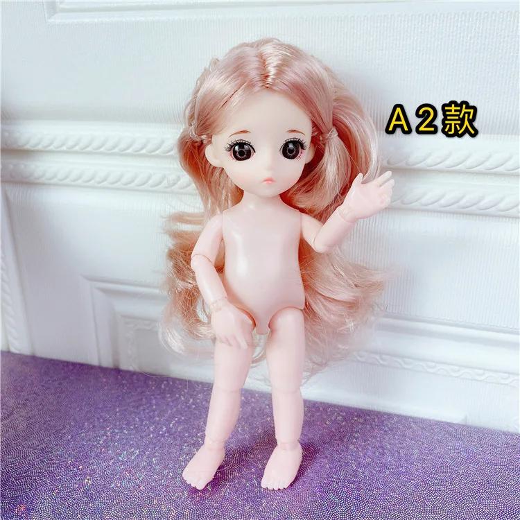 A2 16 см BJD куклы 13 совместный подвижный 1/12 куклы-принцессы игрушки макияж одеваются голый обнаженный милый ребенок кукла игрушка для детей Подарки - Цвет: A2