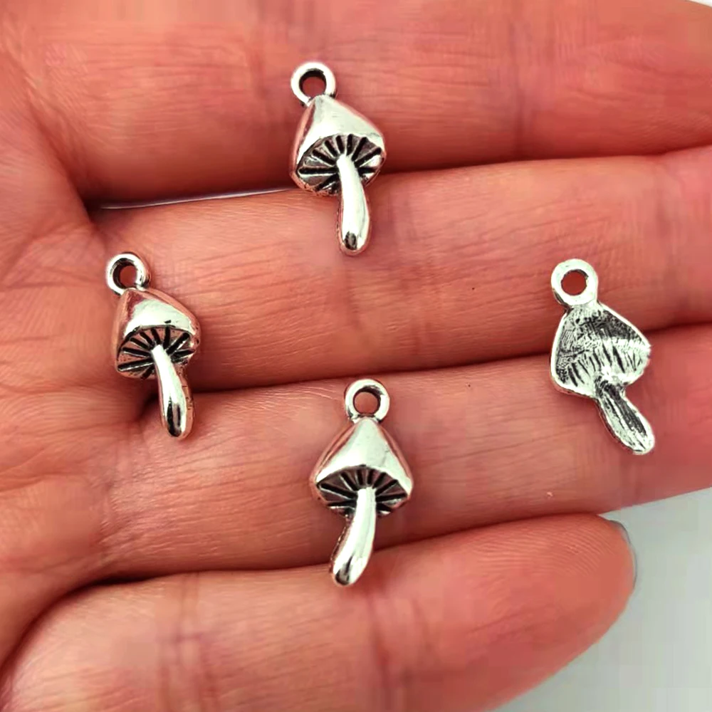 

50pcs Simple Cute Mushroom Charm pendant for DIY women man Accessories