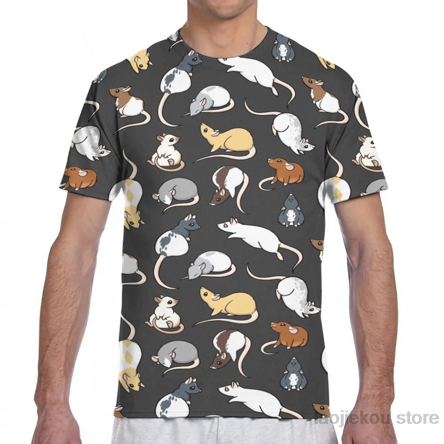 Rats men T-Shirt women all over print fashion girl t shirt boy tops tees summer Short Sleeve tshirts