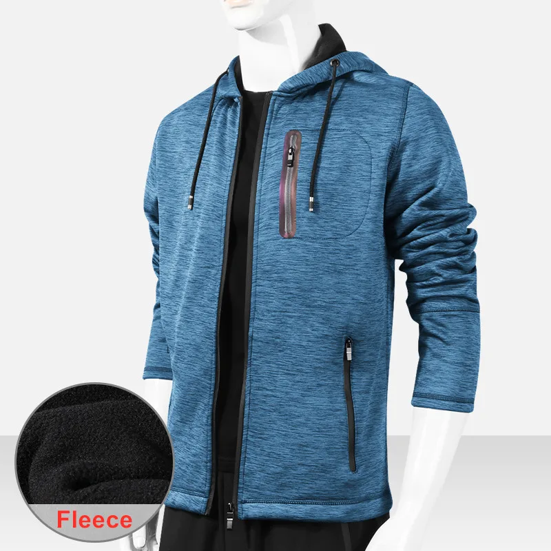 Winter Men's Jackets Casual Male Outwear Windbreaker Fleece Jackets Mens Slim Fit Hooded Warm Jackets