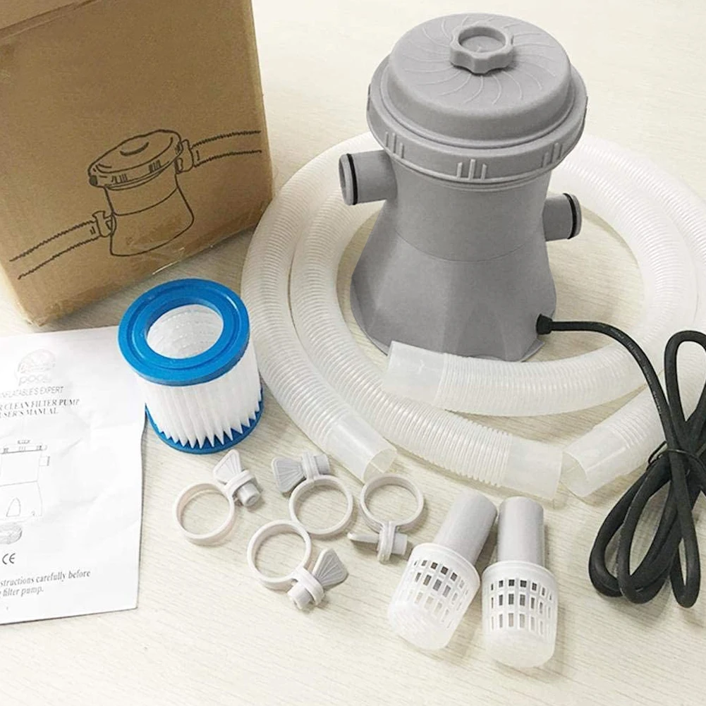 

300gallon Swimming Pool Electric Filter Pump Fountains Filter Outdoor Indoor Pool Cleaner Removable Filter Core Circulation Pump