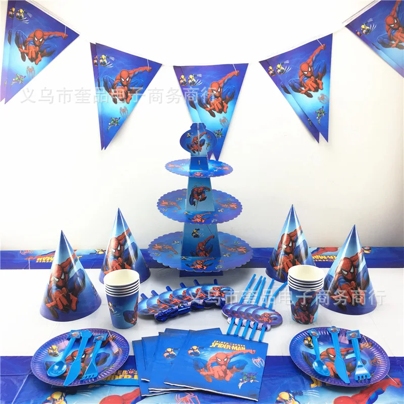 &quotЧеловек паук&quot 1st День рождения поставки праздничные украшения: воздушные