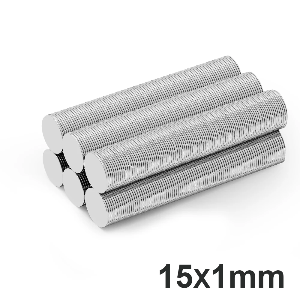 

30pcs Neodymium Magnet Round NdFeB Magnet sheet Powerful Strong Permanent Magnetic Disc Process Strong Powerful Magnetic 15x1mm