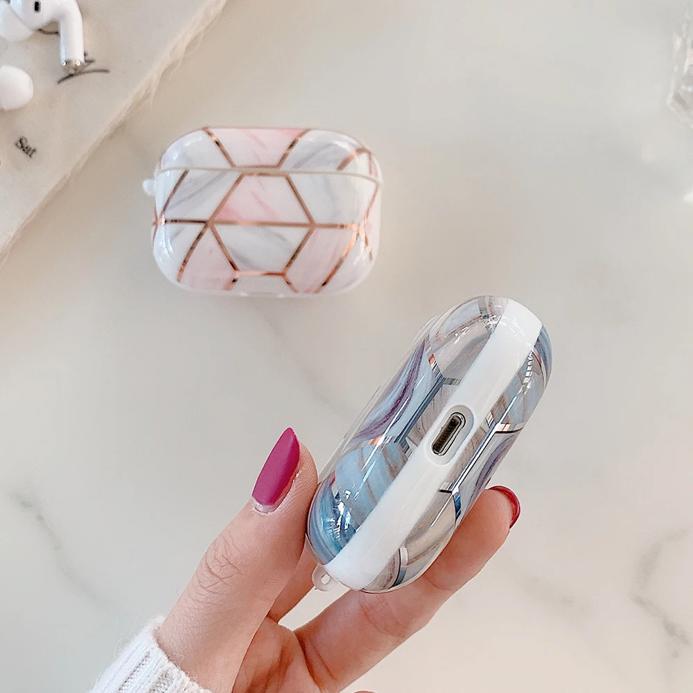 Чехол LOVECOM с мраморным покрытием для наушников AirPods Pro силиконовый чехол