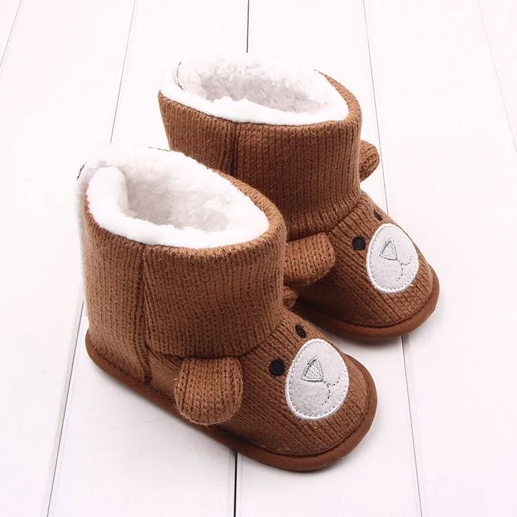 

Baby Winter Boots Infant Toddler Newborn Cute Cartoon Bear Shoes Girls Boys First Walkers Super Keep Warm Snowfield Booties Boot