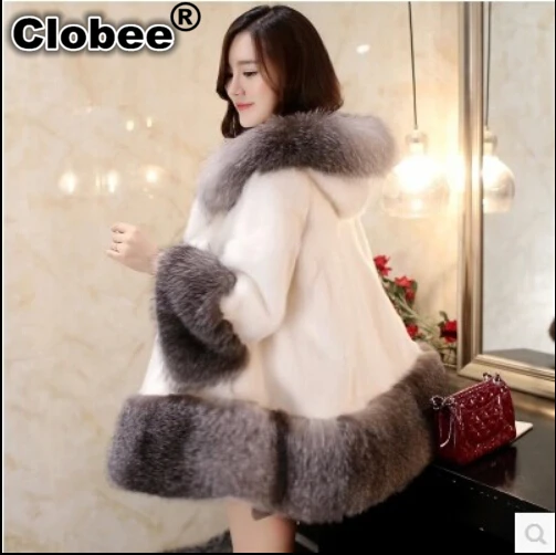 2020 зимнее роскошное пушистое пальто из искусственного меха норки для женщин